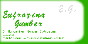 eufrozina gumber business card